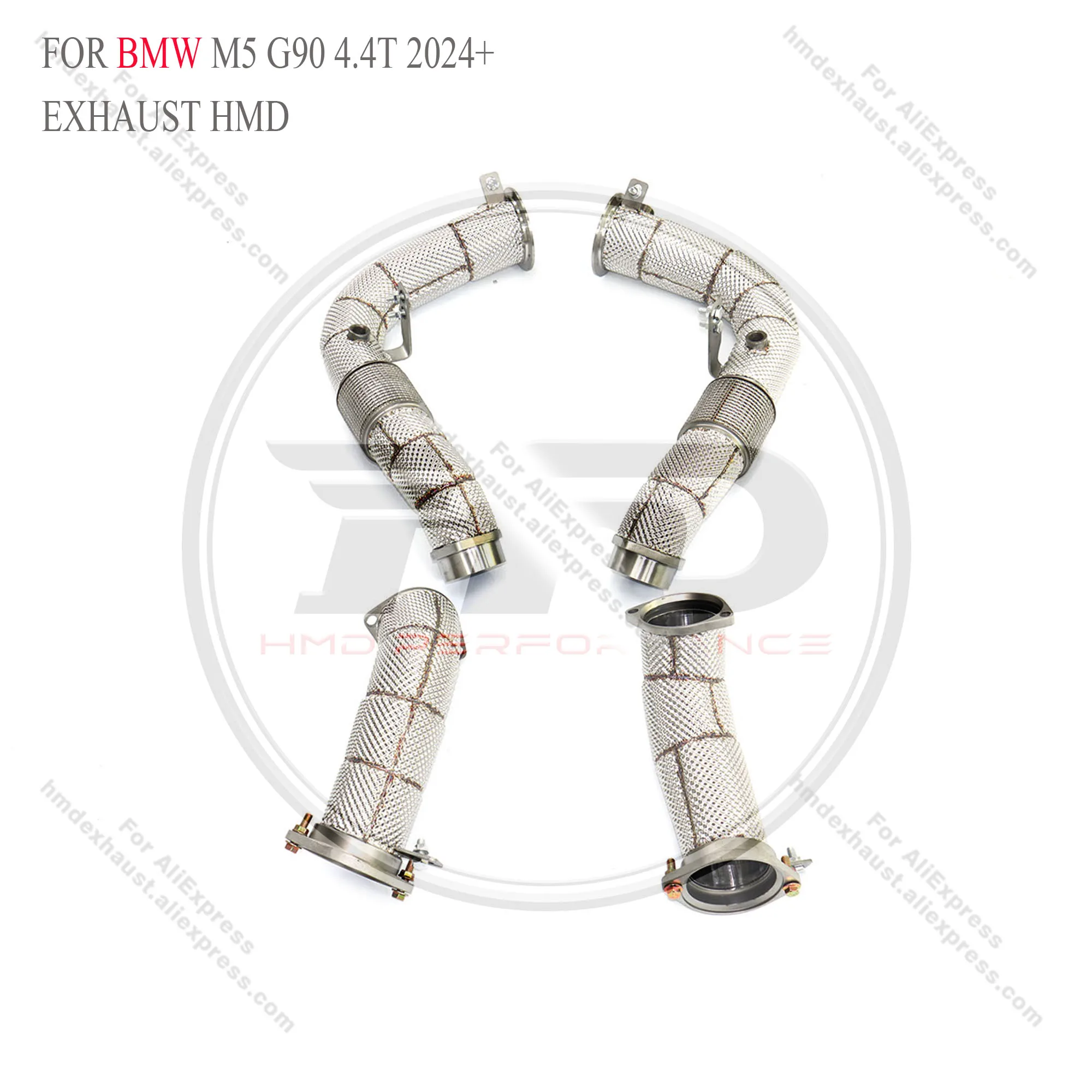 

HMD Exhaust Manifold Downpipe for BMW M5 G90 4.4T 2024+ with heat shield