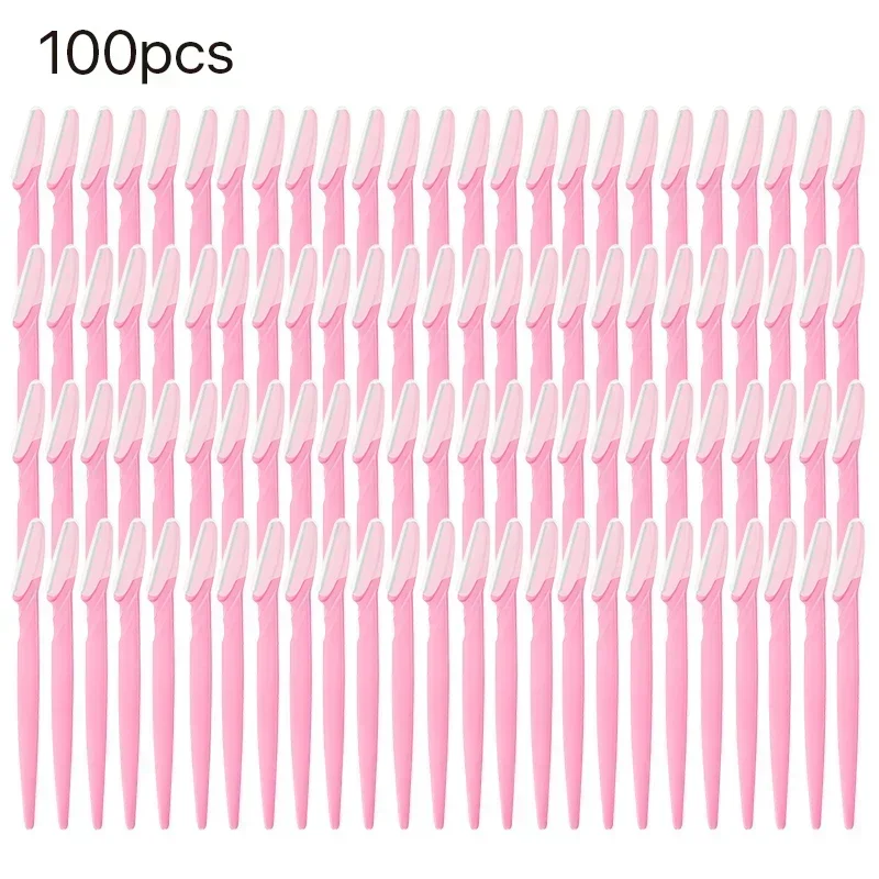 30-100pcs Eyebrow Trimmer Face Blade Shaver Portable Eye Brow Epilation Hair Removal Safety Eyebrow Cutting Woman Makeup Tools