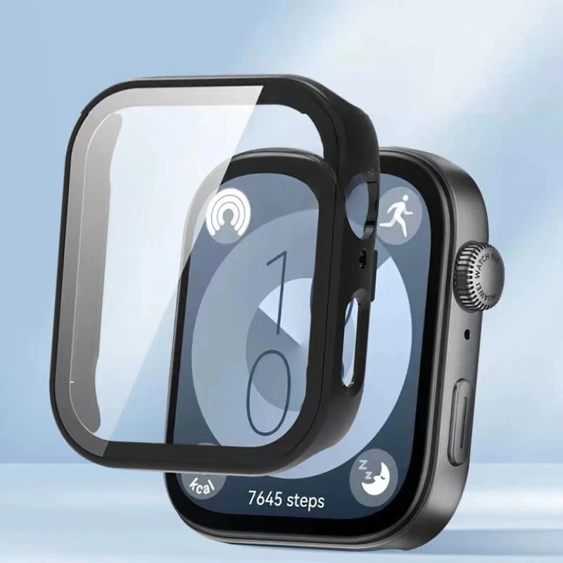 زجاج + حافظة لـ Fit 4/3 إطار مضاد للخدش شامل للشاشة غطاء حماية لساعة Huawei Watch Fit 4 pro غطاء ممتص للصدمات