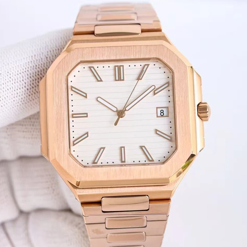 ساعة ميكانيكية ذات علامة تجارية فاخرة لعام 2025 للرجال 904L حركة أوتوماتيكية من الفولاذ المقاوم للصدأ مصنوعة من ملهمة باتيك #3