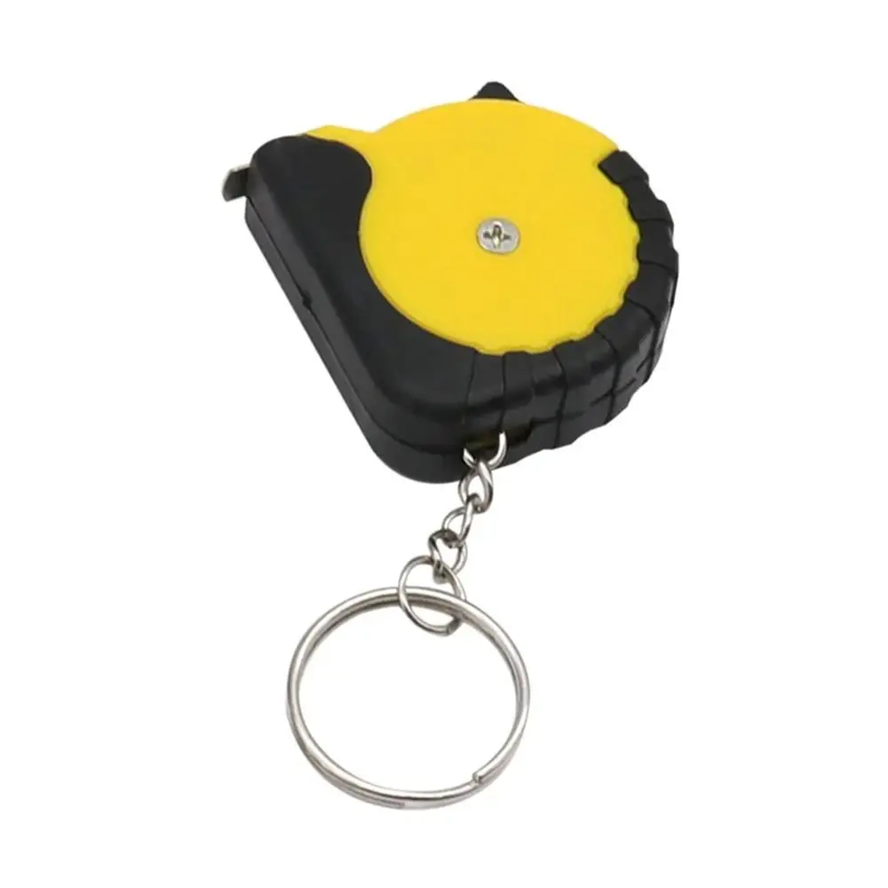 Portable 1m/3FT Tape Measure With Keychain Drop-Resistant Steel Tape Thickened Wear-Resistant Small Steel Ruler