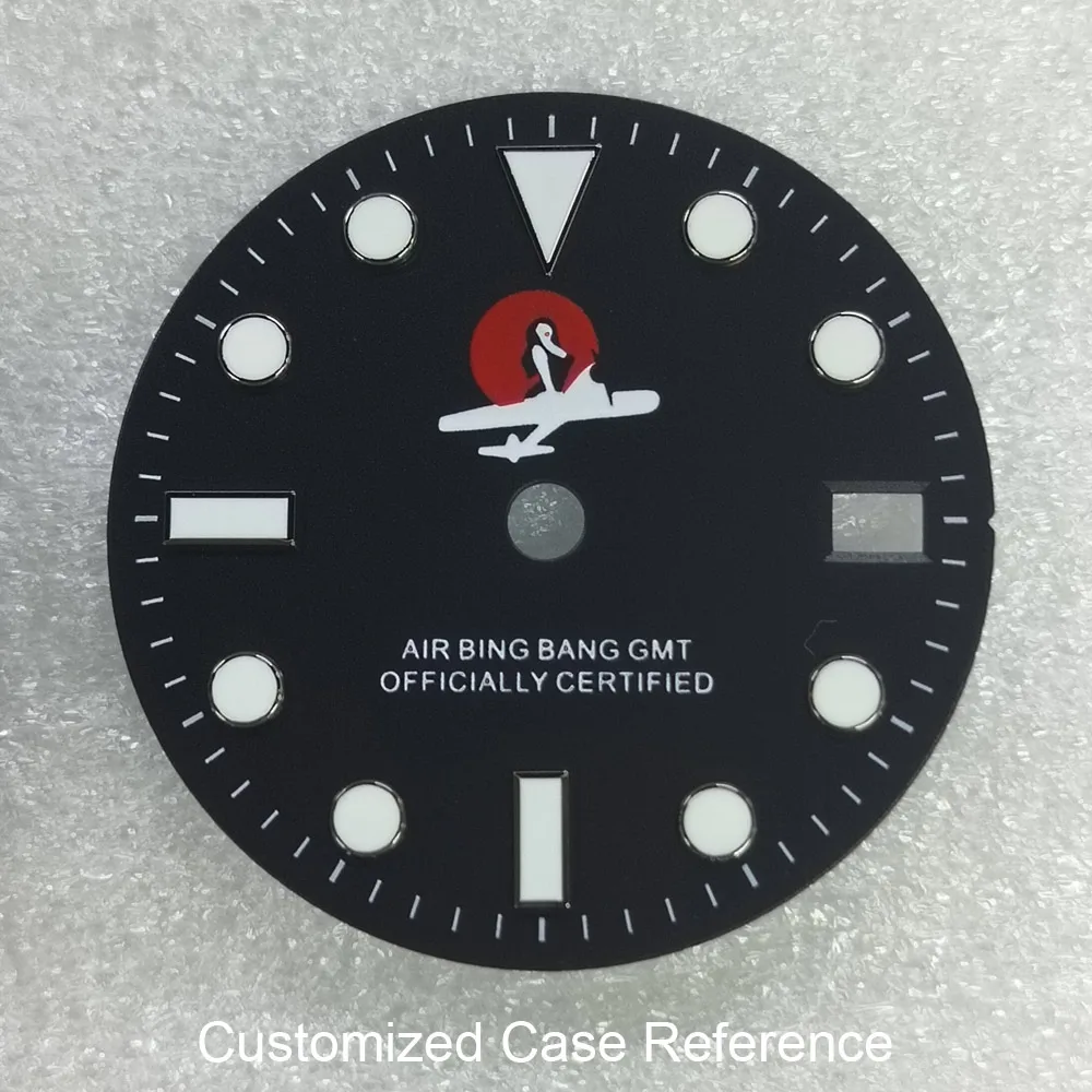 カスタムウォッチ 文字盤と部品 NH-34/35/36 VK-63 パッド印刷ロゴ レーザー印刷ロゴ ステッカーロゴ カスタムネーム/ロゴ