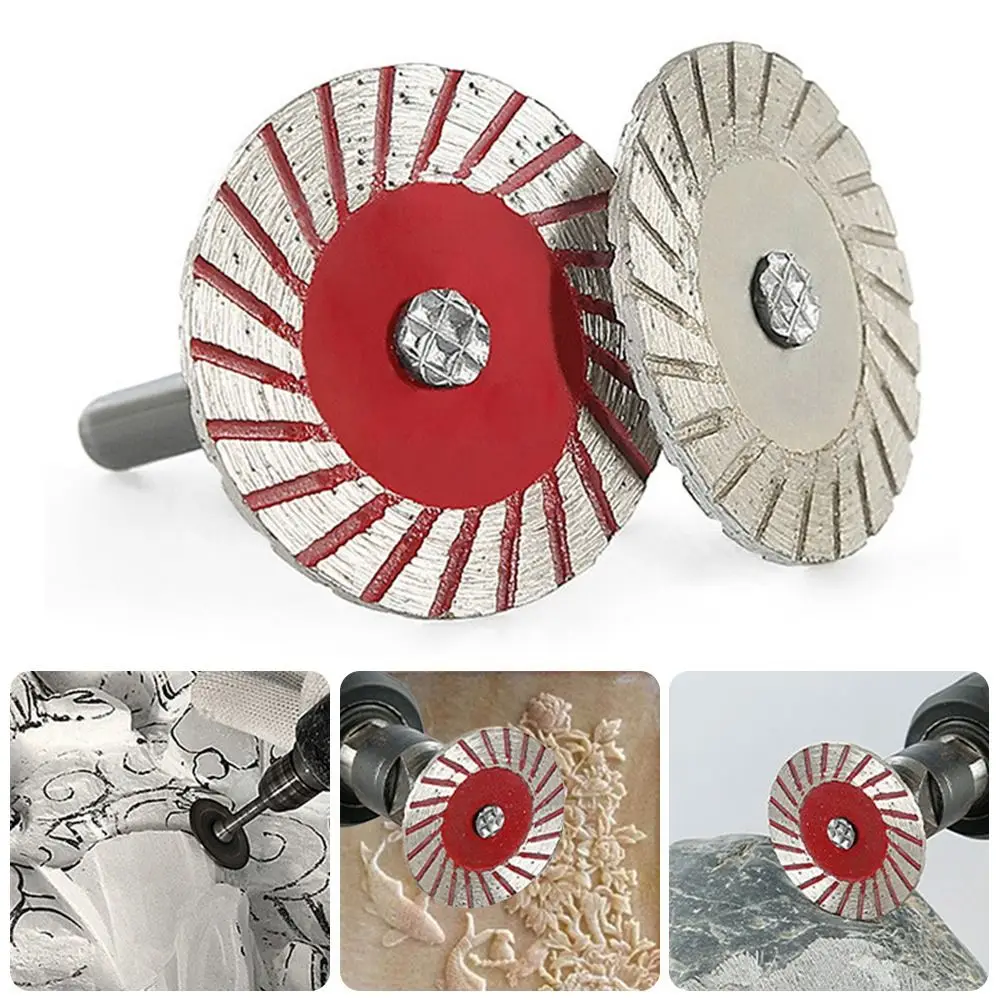 40mm Diamond Cutting Disc 6mm Shank Durable Sanding Disc Circular Thread Cutting Disc For Wood Metal Stone Granite Marble