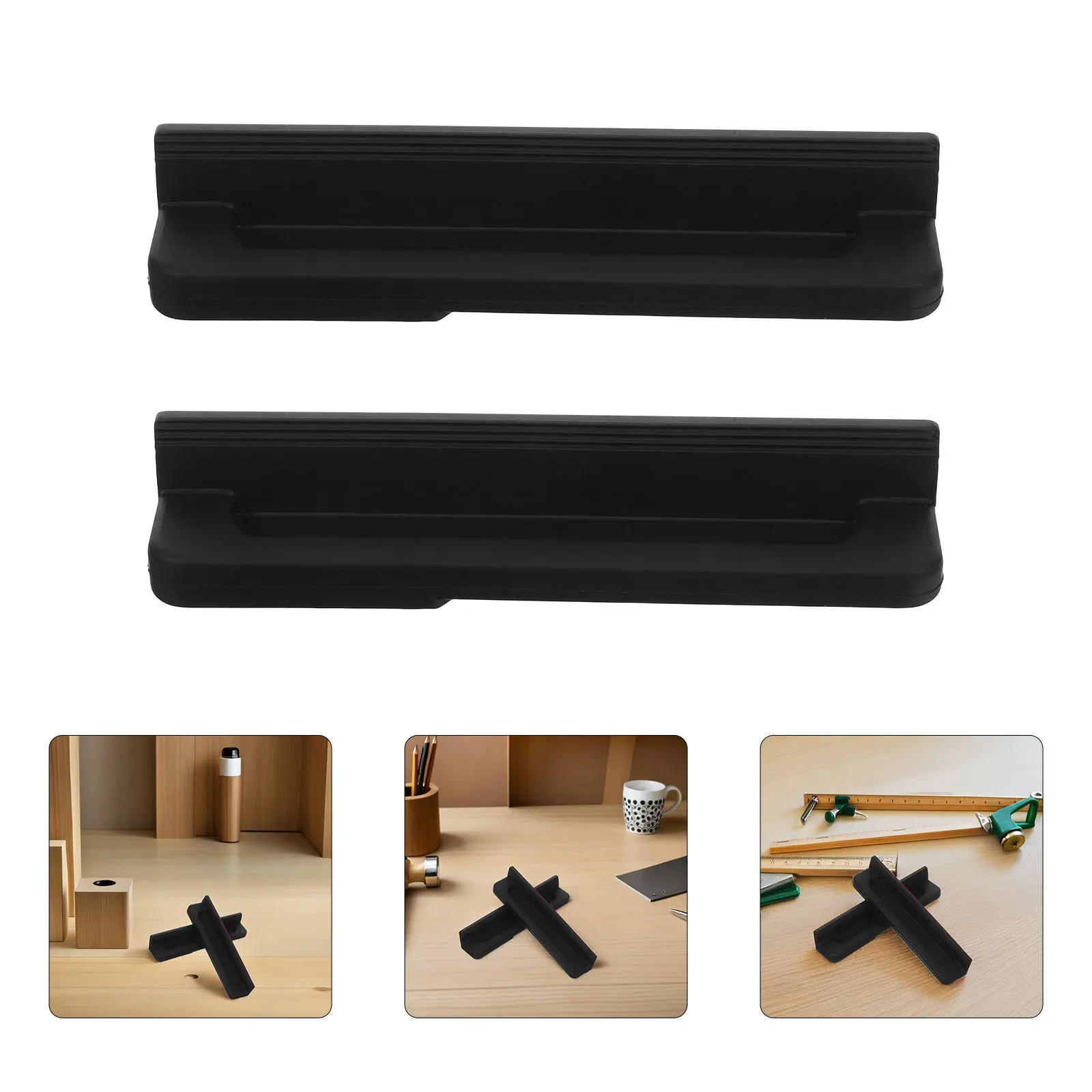 

2Pcs Black Foot Pull for Trash Drawer Touchless Kitchen Cabinet Opener Hands-Free Garbage Drawer Handle Trash Foot Opener