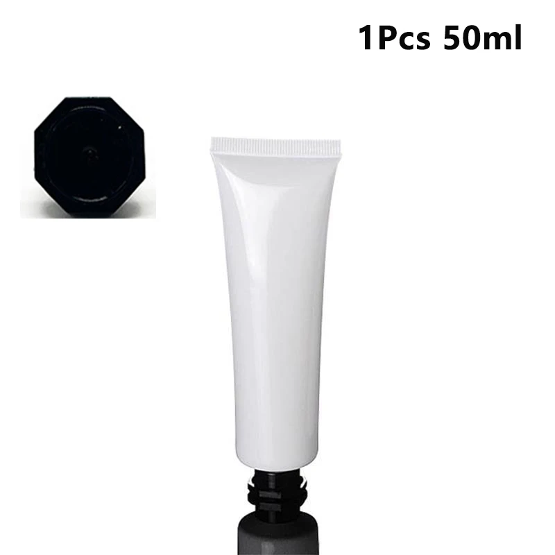 1/5Pcs Empty Plastic Cosmetic Hose, 50ML Squeeze Packing Bottle Soft Tube Travel Portable Skin Care Cream Lotion Container