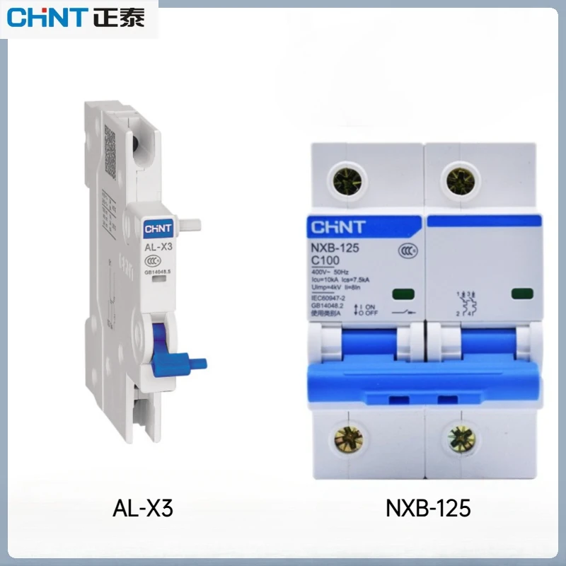 Chint NXB-125 1P 2P Main Switch - High Power 63A-125A Optional AL-X3 Alarm Auxiliary Contact 10kA Breaking Capacity