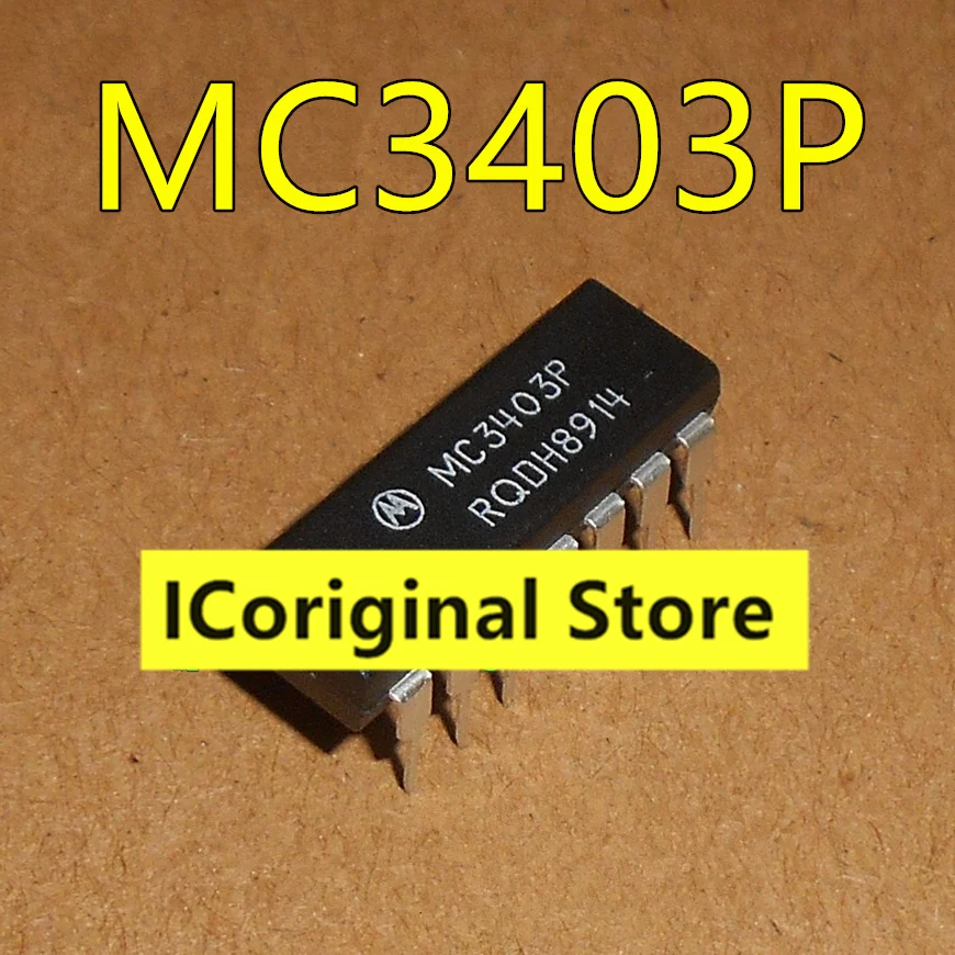 ต้นฉบับสต็อก MC3403P MC3403N UPC3403C DIP14feet ใหม่เครื่องขยายเสียงชิป IC แพคเกจ DIP-14 MC3403