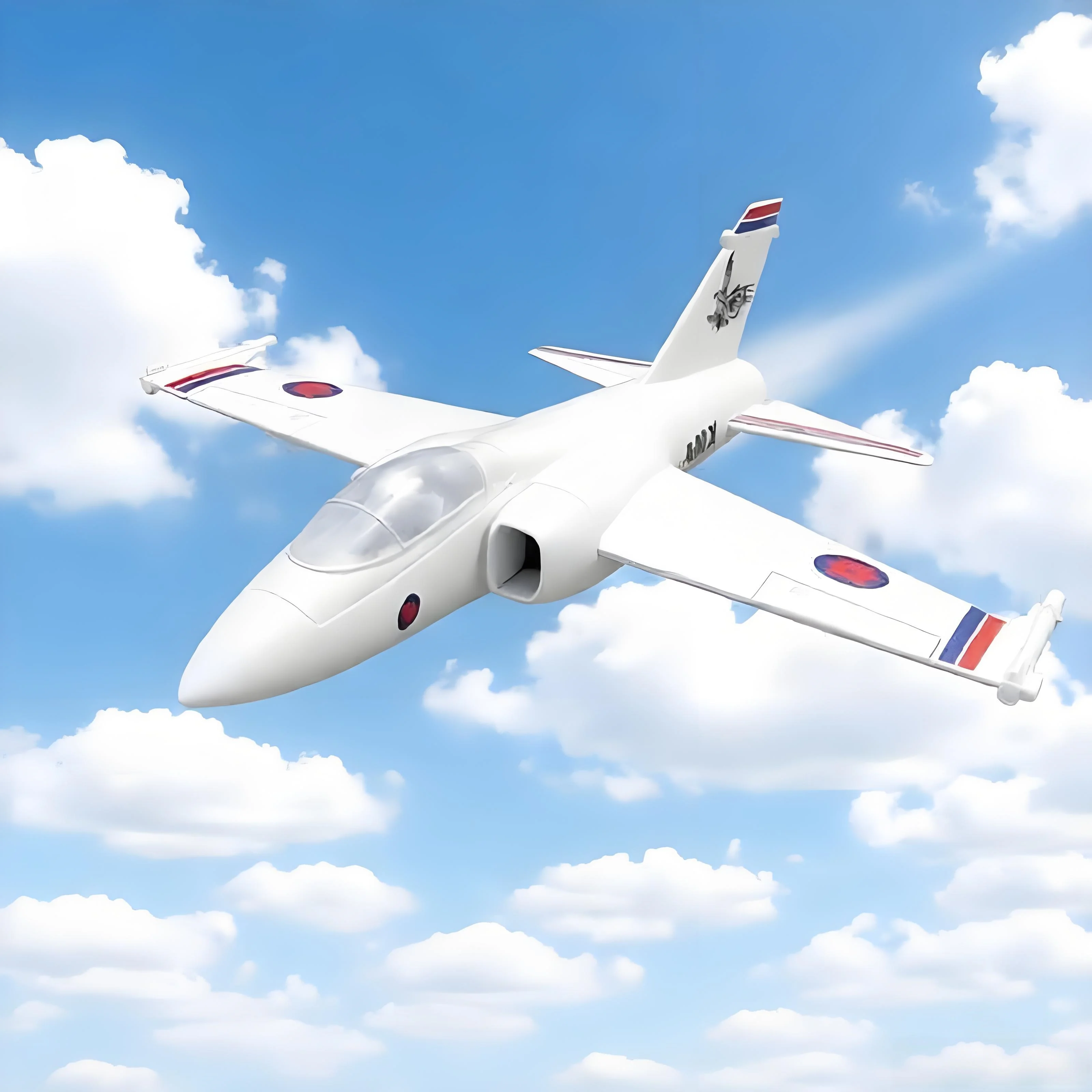 KePaQi AMX 64mm Culvert Large Size 90cm12 Leaf Epo Jet Model Aircraft Fixed Wing Assembly Remote Control Combat Aircraft