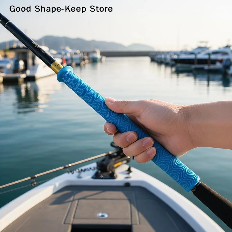 Silicone Fishing Rod Handle Grip Non Slip Shock Absorbent Easy to Install for Professional Outdoor Fishing Angling Activities