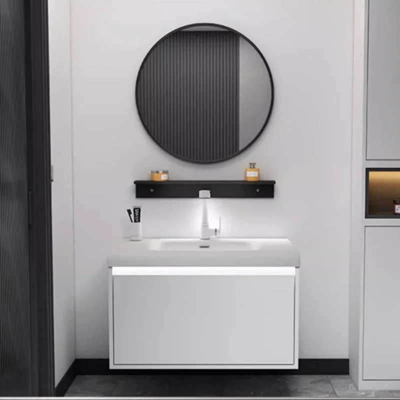 

Wall Mounted Bathroom Cabinet Wooden Waterproof Vanity Shelf Bathroom Cabinet Storage Small Badkamer Kastje Home Furniture