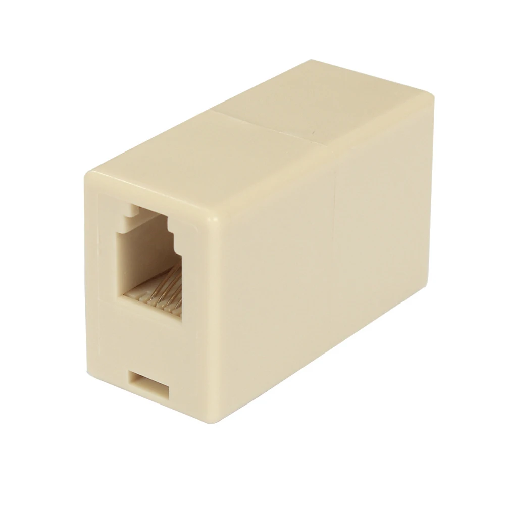 5PCS RJ10 4P4C Coupler 1 Way RJ9 Telephone Cable Splitter Adapter Suitable For Telephone