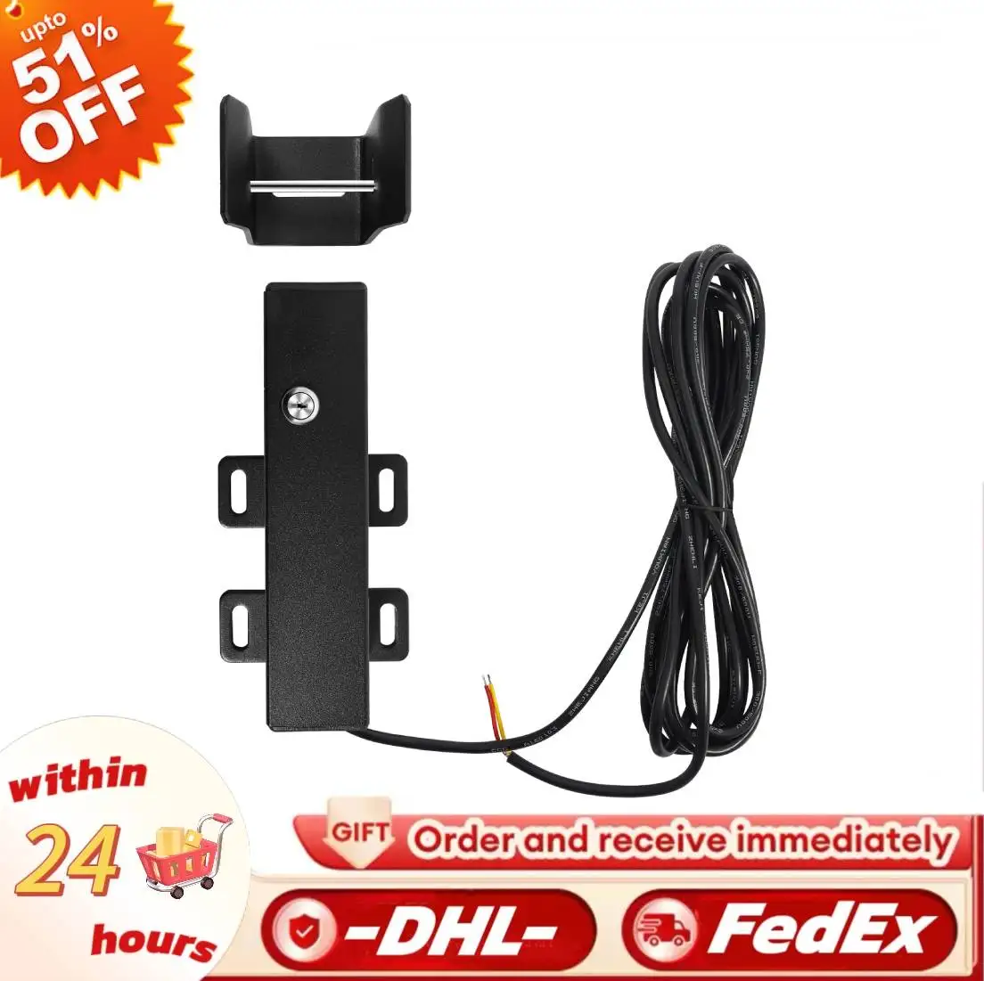 

24V 1.5A Electric Gate Latch Lock for Swing Gates Double or Single Leaf