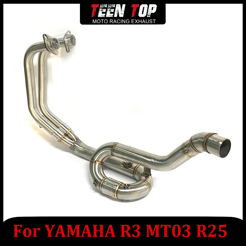 Motorcycle Muffler Pipe For YAMAHA R3 MT03 R25 Accessories Stainless Steel Moto Modified Full Systems Front Link Pipe