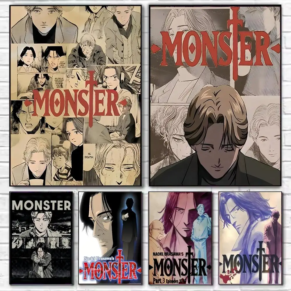 Anime Naoki Urasawa's Monster Poster Stylish Wall Art for Living Room Bedroom Study Home Decor Gift