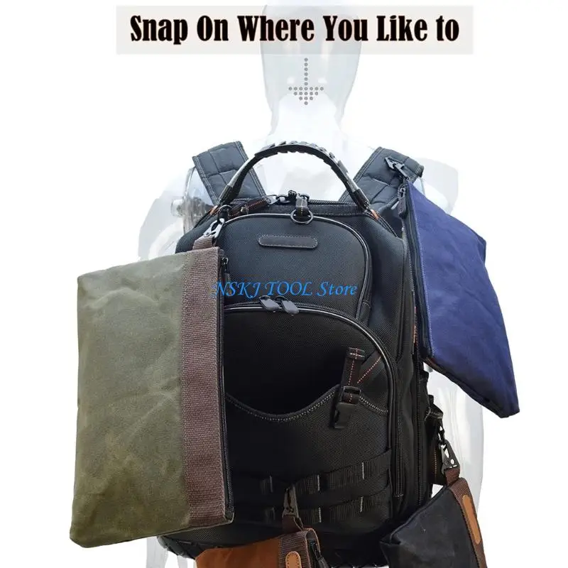

L8RC Industrial Grade Waxed Canvas Tool Bag Wide Flat Bottom Stands Upright Always