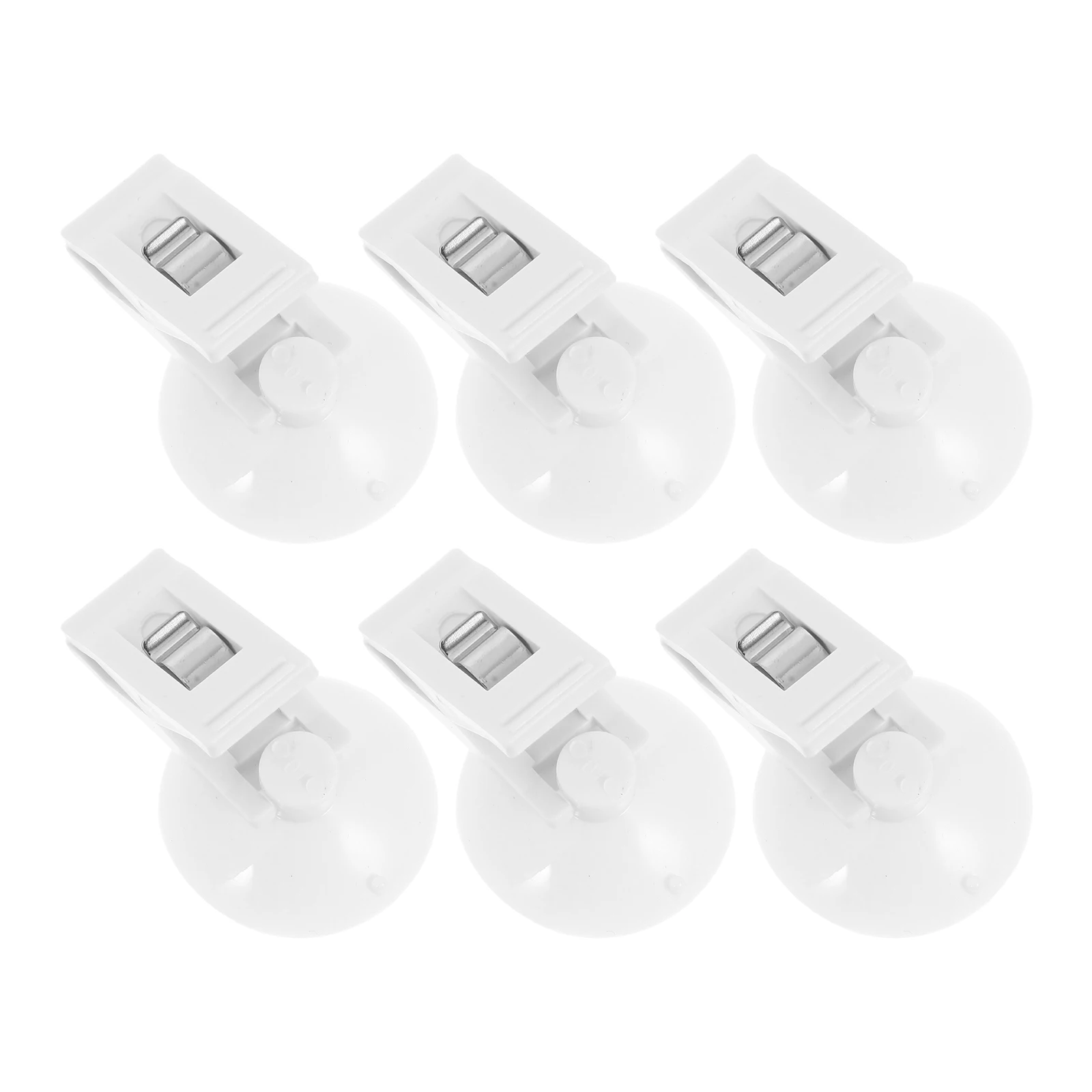 

6 Pcs Multipurpose Suction Cup Clip Car Trip Essentials Aesthetic Accessories Organizer Abs Binder Clips