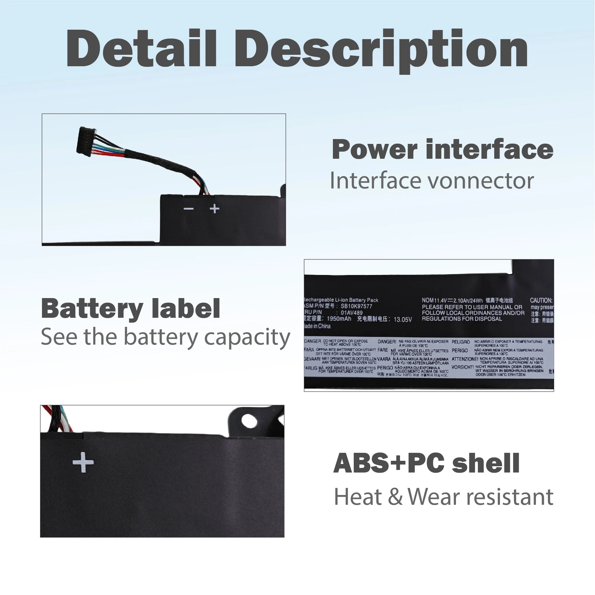 01AV489 24Wh 11.4V Battery For Lenovo ThinkPad T470 20HE T480 A475 A485SB10K97576 SB10K97577 SB10K97578 01AV421 01AV419 01AV420