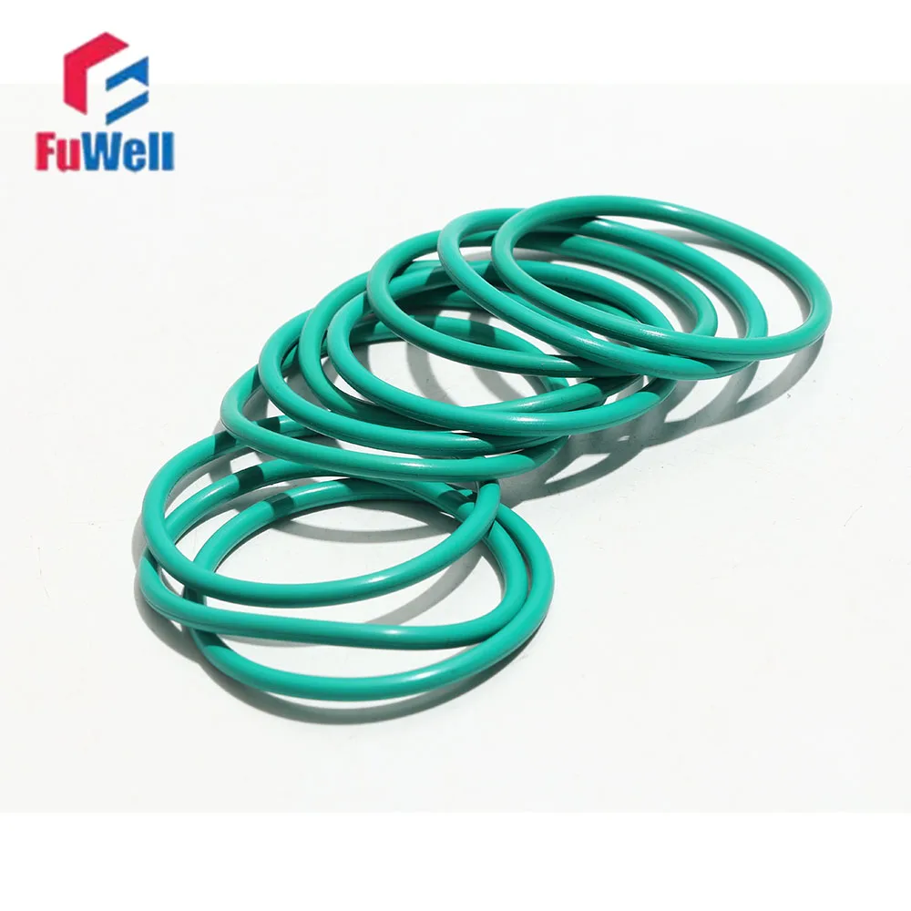 Fuwell 2 قطعة CS 8.6 مللي متر FKM المطاط يا خاتم OD 50 ~ 280 مللي متر O-حلقة الفلور طوقا النفط ختم الأخضر مقاومة الضغط ومقاومة التآكل