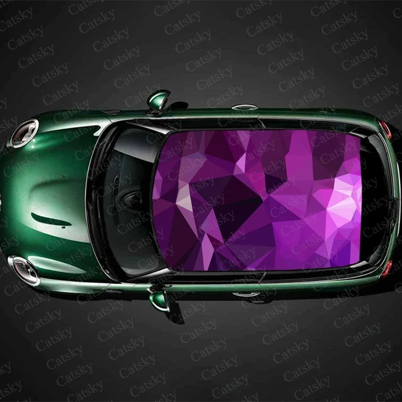 Striped polygonal irregular graphics Car stickers, roof decals, sunroof decoration, modification, self-adhesive window decals