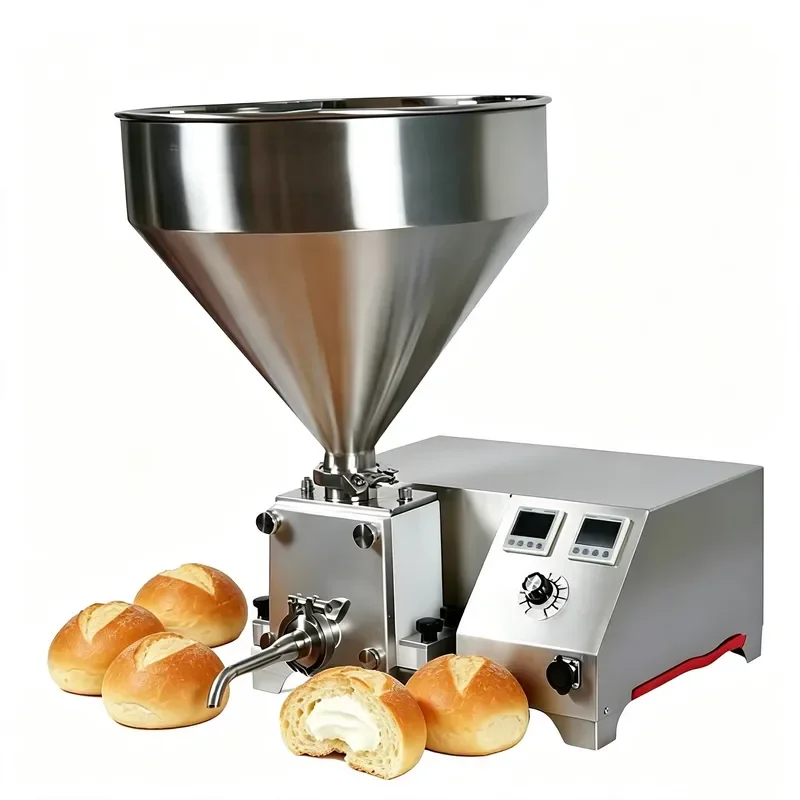 Automatic Desktop Chocolate Cream Filling Machine for Bread Biscuit Pastry Bakery Equipment Small Scale Food Processing Tool