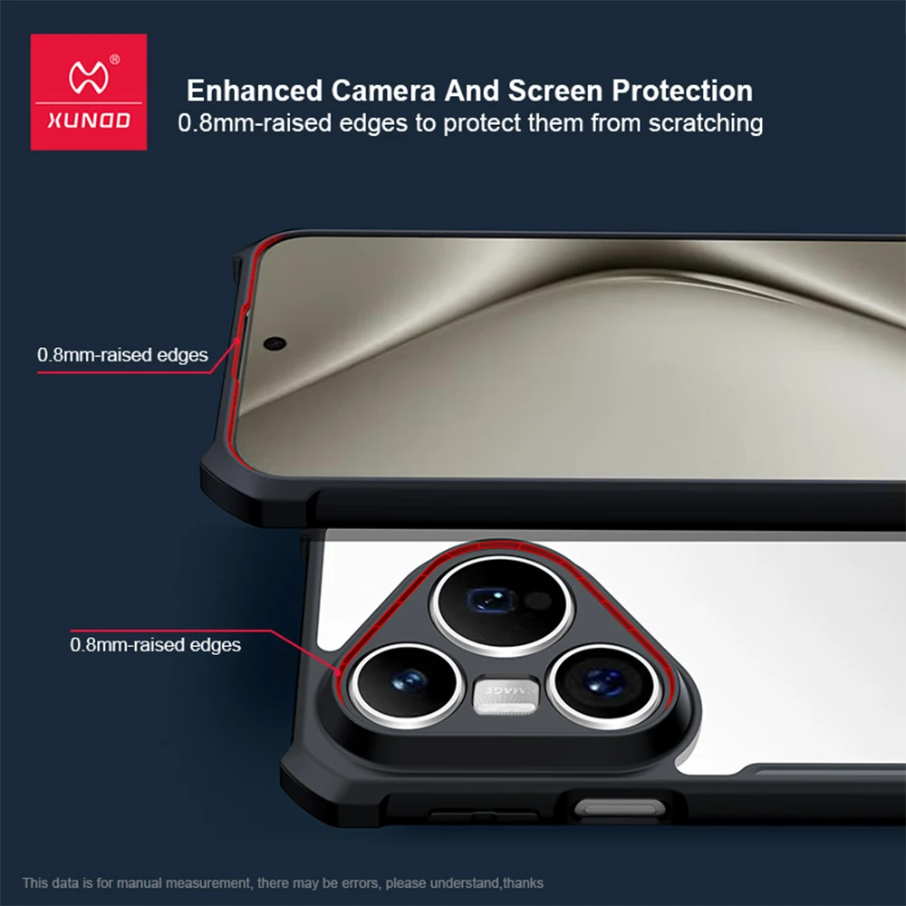 XUNDD For Huawei Pura 80 Ultra 80 Pro Plus Case,Airbag Shockproof Camera Protection Back Stirpe Clear Cover,Acrylic&TPU Shell