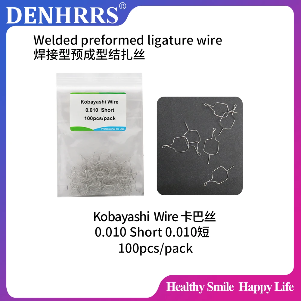 100pcs/bag Orthodontic Dental Kobayashi Welded Preformed Ligature Wire