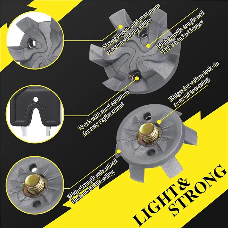 HOTB72A Golf Spikes Set Includes 180 Pcs Golf Cleats Replacement Golf Cleats Spanner Metal Thread Screw 6 Mm Dia Golf Spike Too