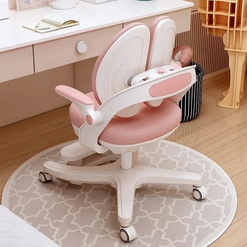 study chair chasing back chair, primary school students' household desks and chairs, adjustable rotating gravity induction