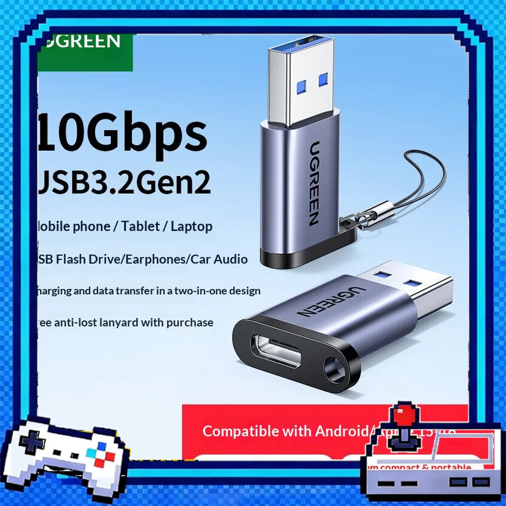 UGREEN US701 55618 USB 3.2 Gen 2 Type C Female to USB A Male Adapter 10Gbps OTG Converter for Laptop Tablet Phone