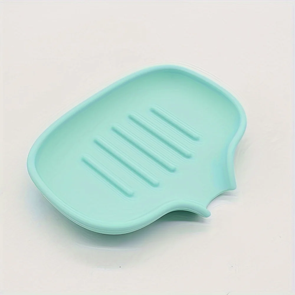 1Pc Silicone Soap Tray, Sink Soap Tray, Self-Draining Soap Rack, Bathroom Soap Rack, Soap Storage Rack, Bathroom Accessories