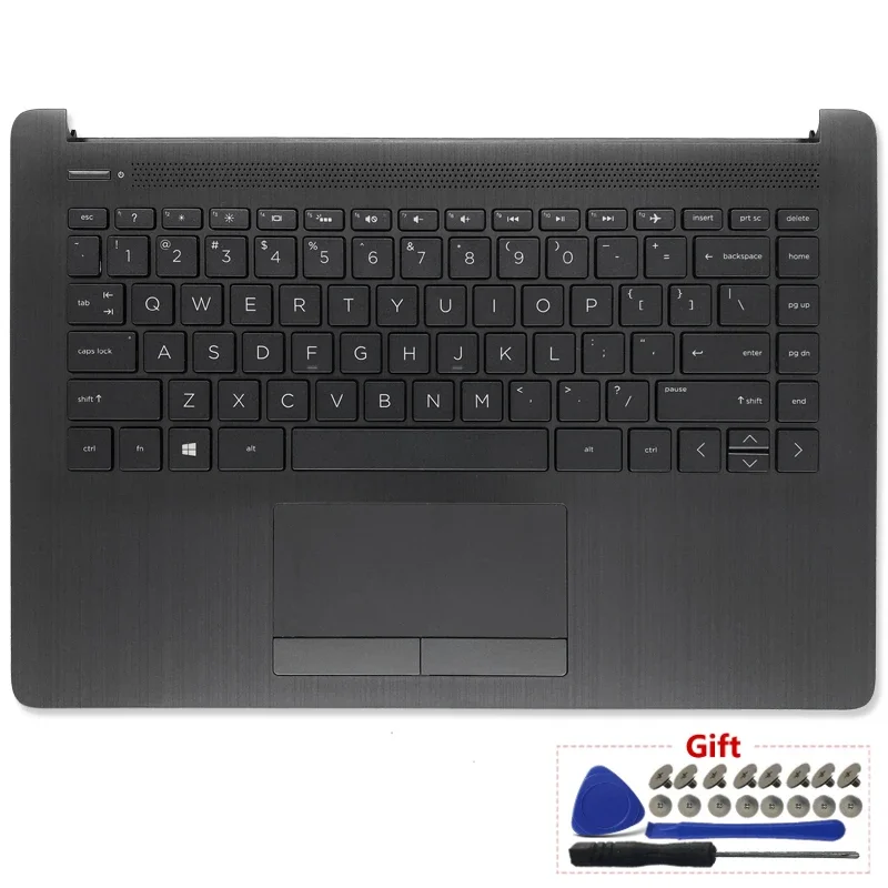 Imagem -05 - Laptop Lcd Tampa Traseira Moldura Frontal Dobradiças Palmrest Caixa Inferior Preto 14 Polegada hp 14-ck 14-cm 14-dg 14q-cs 240 g7 245 246 g7 Novo