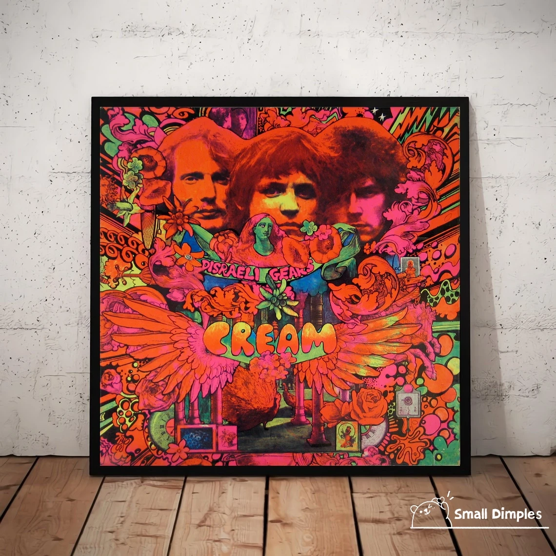 

Чехол-постер с изображением музыкального альбома Cream Disraeli Gears, холст, Художественная печать, украшение для дома, настенная живопись (без рамки)