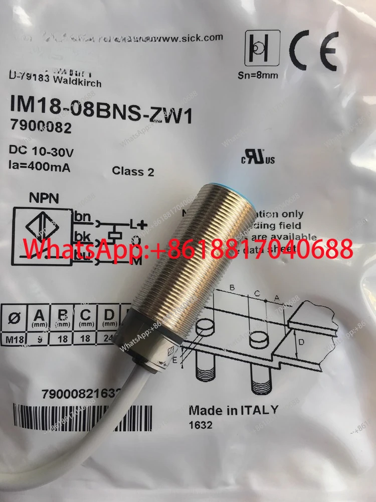 Interruptor de proximidade IM18-08NNS-ZW1 IM18-08BNS-ZW1 IM18-08NPS-ZW1