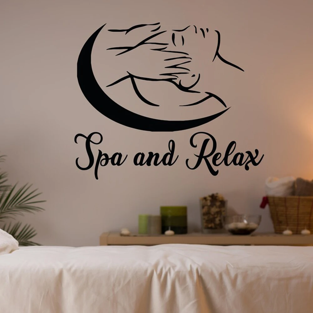 SPA Beauty Salon Wall Decals Spa Therapy Beauty Vinyl Wall Sticker SPA Beauty Salon Decor Spa Art Wellness Wall Art Sticker A658