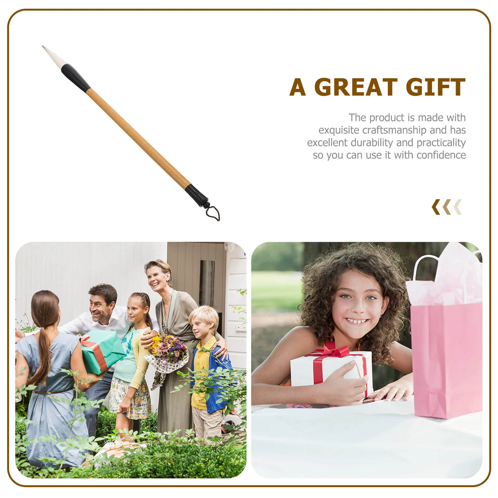 

Bamboo Calligraphy Pens For Writing Couplets Painting Brush Beginners Art Stationery Durable Flexible Chinese Brush