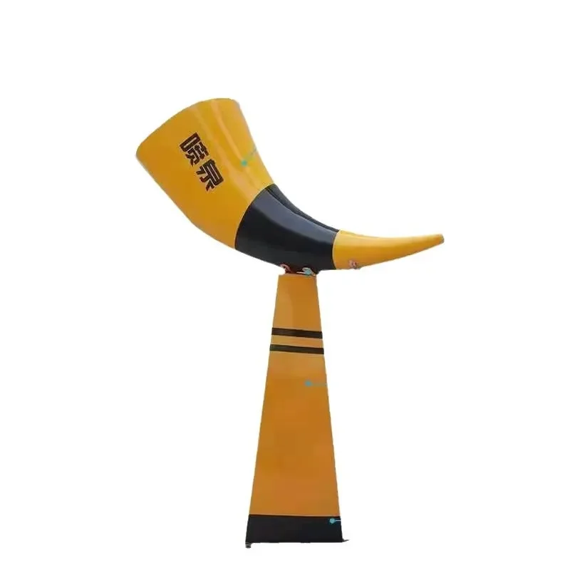 Outdoor Viral Shout Horn Fountain, Scenic Voice-activated Shout Spring, Voice Control Interactive Trample Equipment