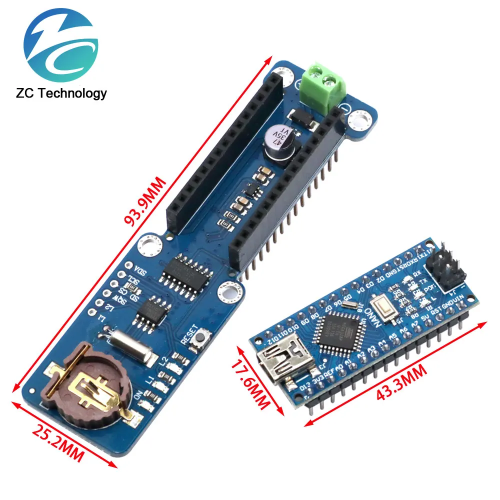 Nano Data Record Logging Shield Module For Arduino Nano Recorder Module 3.3V With SD Card Interface Module RTC Real Time Clock