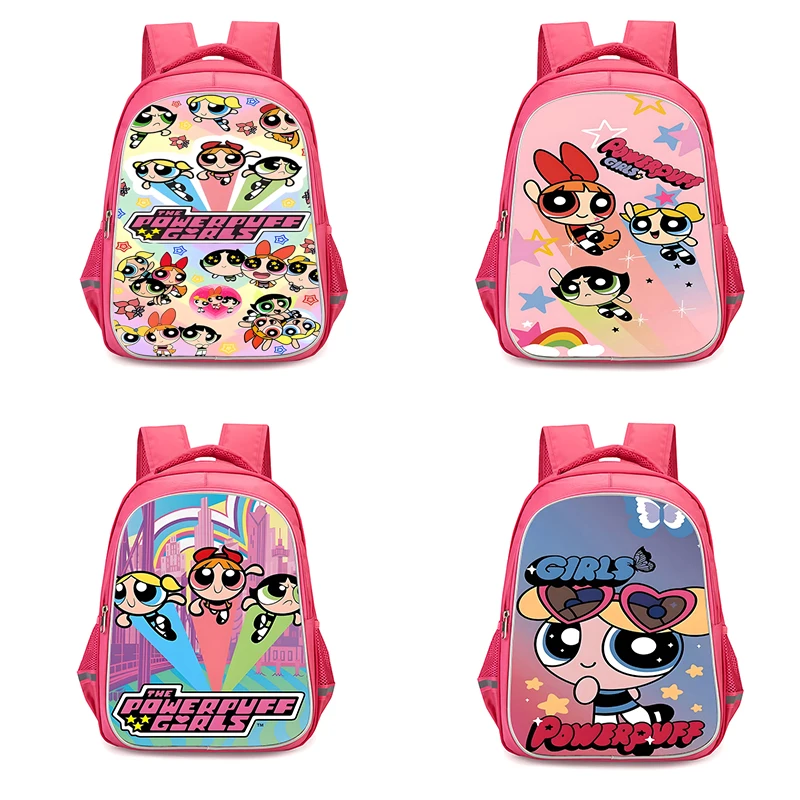 Child Backpacks Cute Anime Powerpuffs Girlss Girls Student Birthday Gift School Bags Camping Durable Rucksack