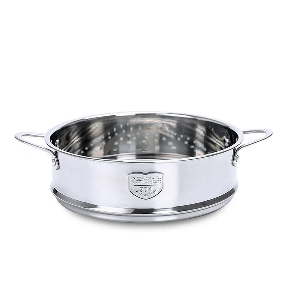 16 Cm Handle Bun Steamer Kitchen Camping Cookware Stainless Steel Food Basket Grid Baby Microwave