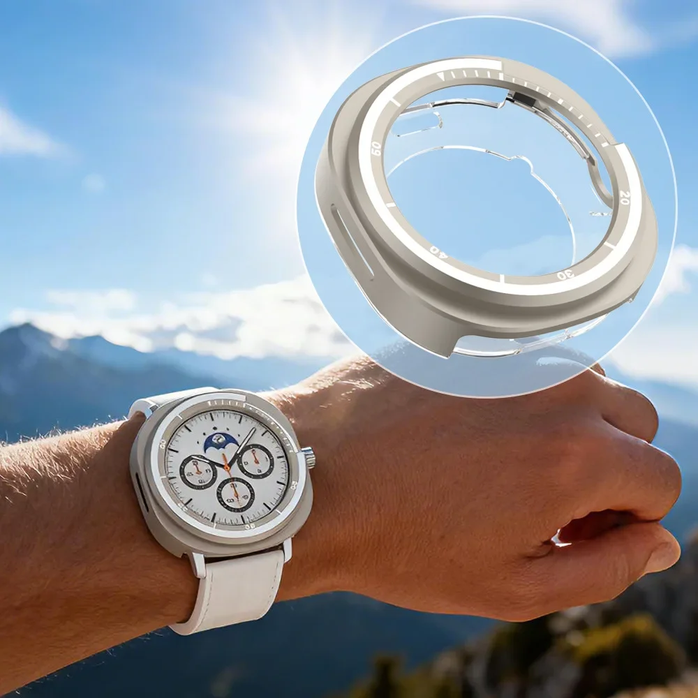 

Watch Metal Case For Samsung Galaxy Watch8 Classic46mm Gears Waterproof, Sweat-Proof Watch Metal Bezel Ring Protective Decor