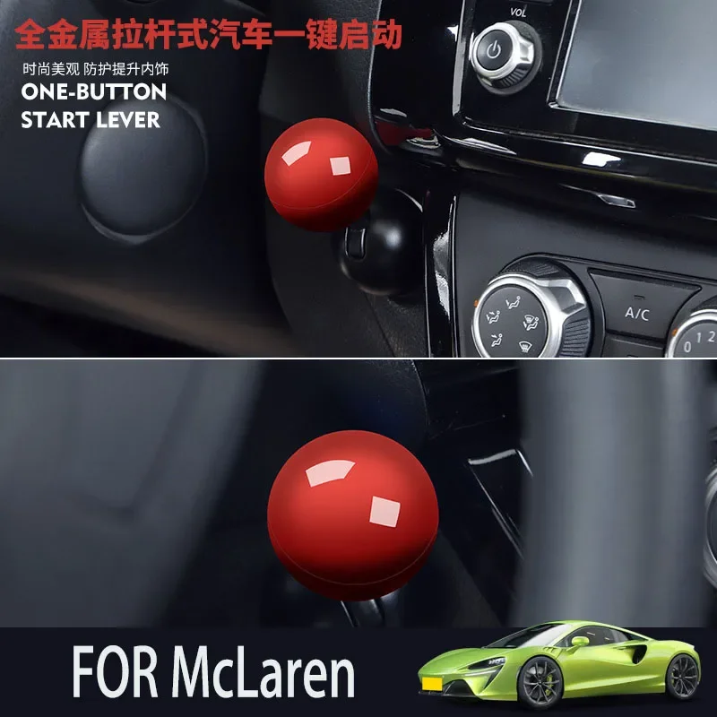 

FOR McLaren car BUTTON START Modification of pull rod decorative ball All metal ball tie rod Circular decorative cover