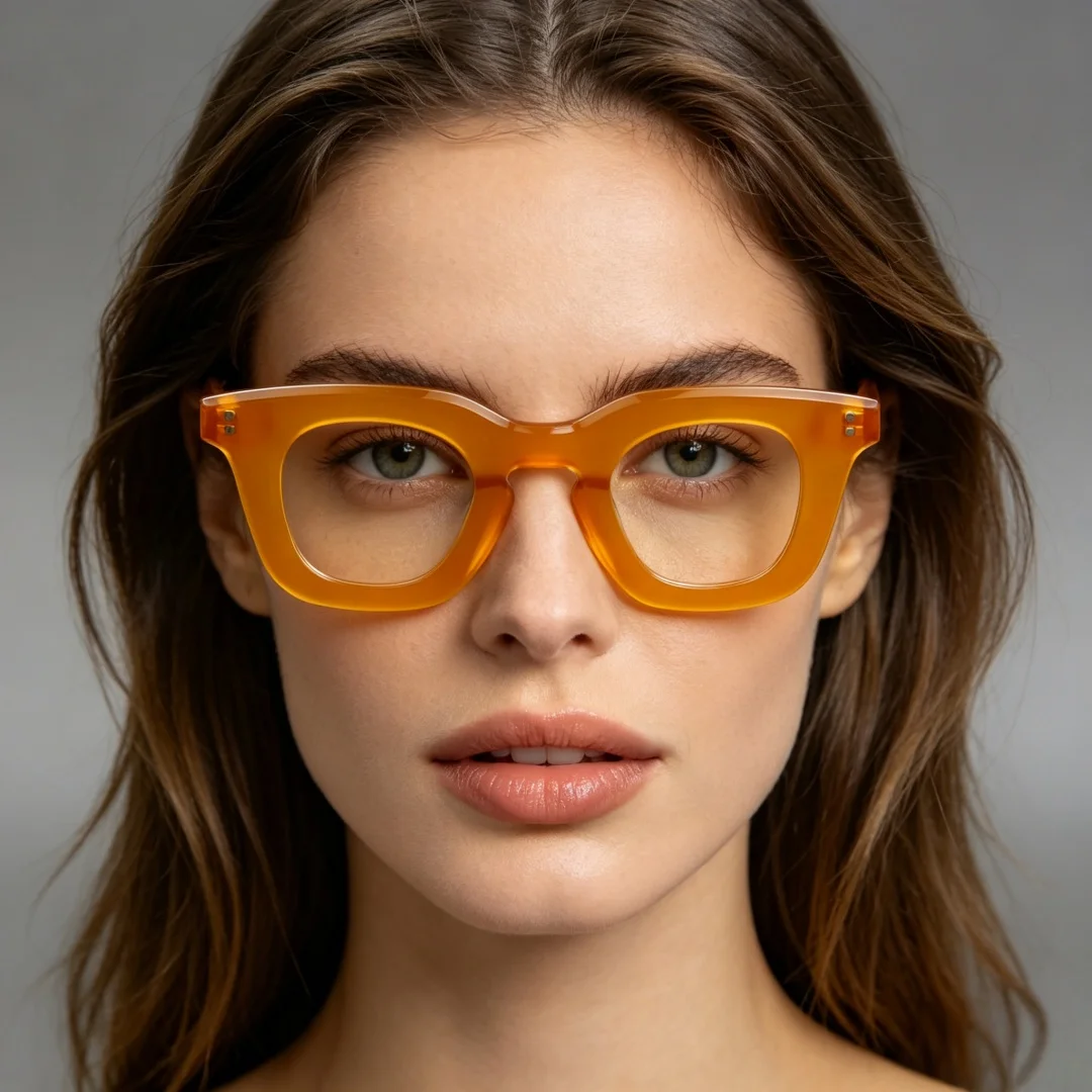 BETSION Vintage Thick Square Acetate Reading Glasses Retro Men Myopia Glasses Women Trendy Prescription