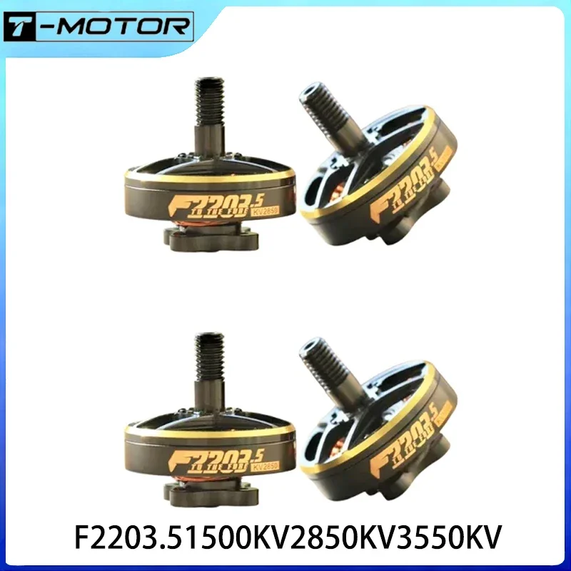 Motor sin Escobillas T-MOTOR para Drones FPV F2203 51500KV 2850KV 3550KV, 4-6S, Cinewhoop de 3-5 Pulgadas, Toothpick, Drones FPV de Largo Alcance