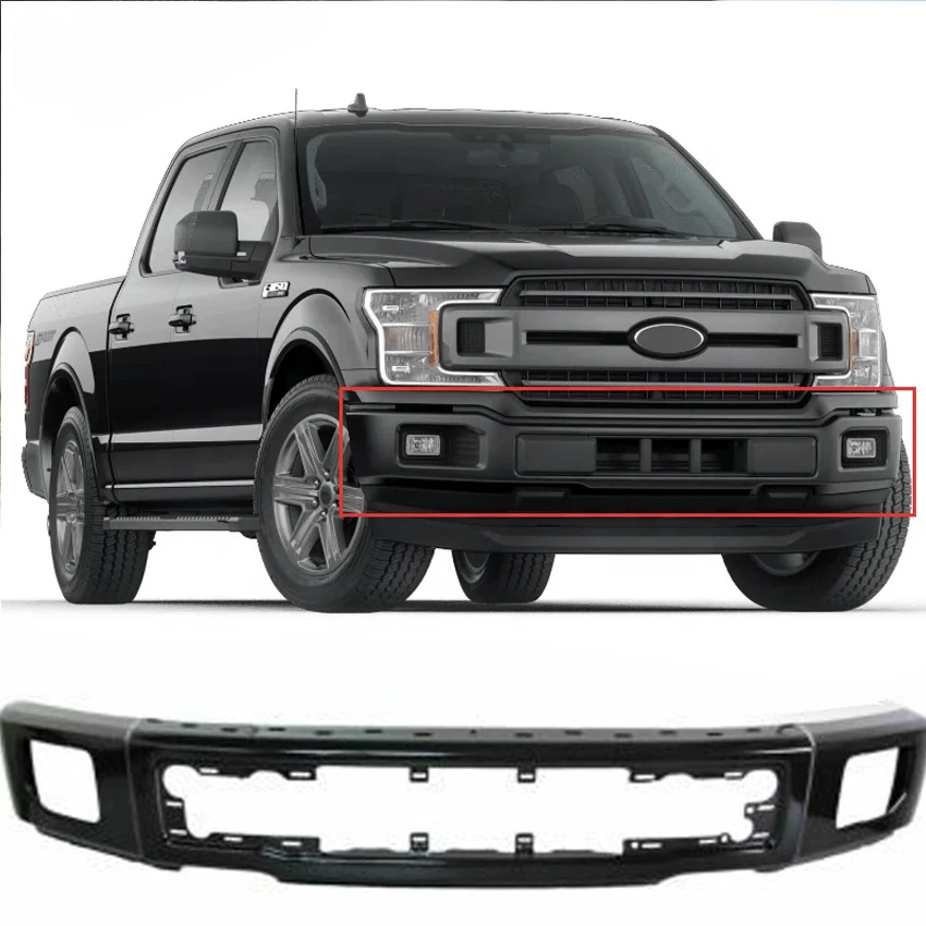 For 2015-17 Ford F150 Front Bar Iron Front Lower Bar with Fog Light Hole FL3Z17757FAPTM