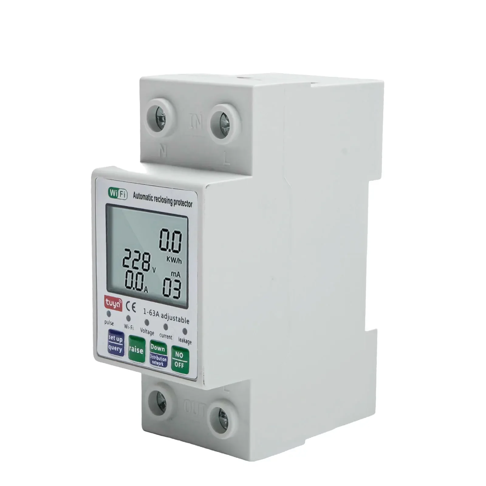 

AC80-300V Breaker Current Breaker 85*36*66mm 3.35*1.42*2.60 Inch High Accuracy High Sensitivity Mobilephone APP Control