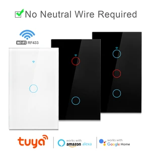 TUYA WIFI USA Smart light switch, neutral wire required, no neutral wire required, 120 type Wall Touch Switch, works with Alexa, Google Home 12 Main sales switch off - №6