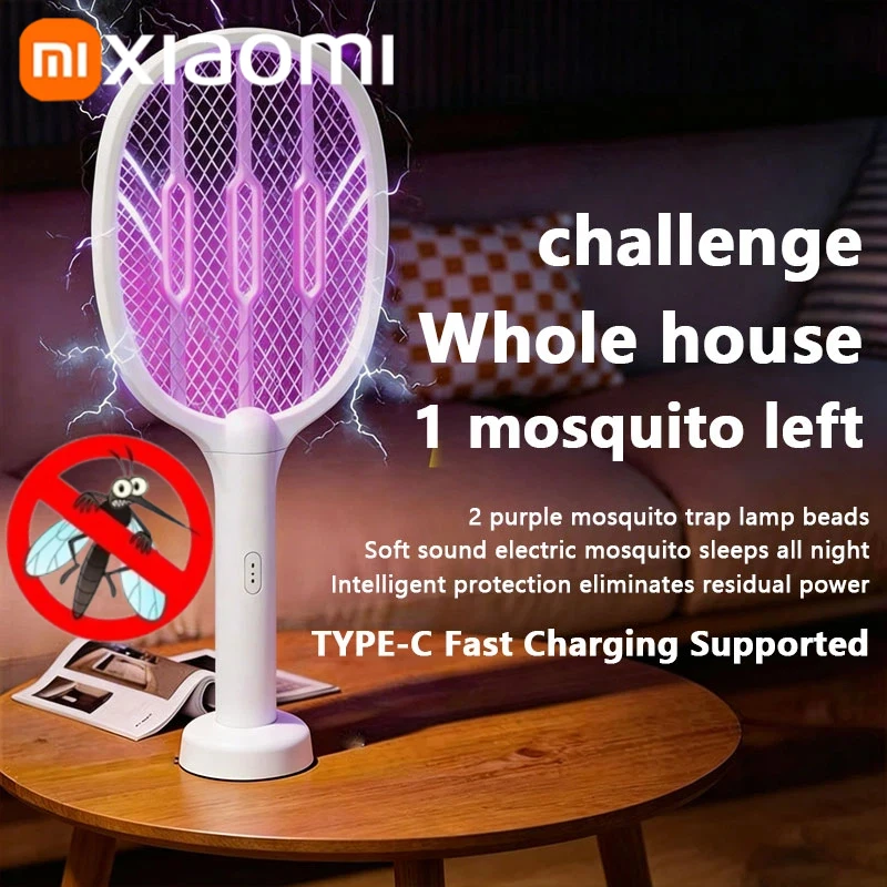 

Xiaomi Foldable Electric Mosquito Swatter 3in1 Electric Mosquito Killer Rechargeable Wall-Mounted Mosquito Swatter Mosquito Lamp