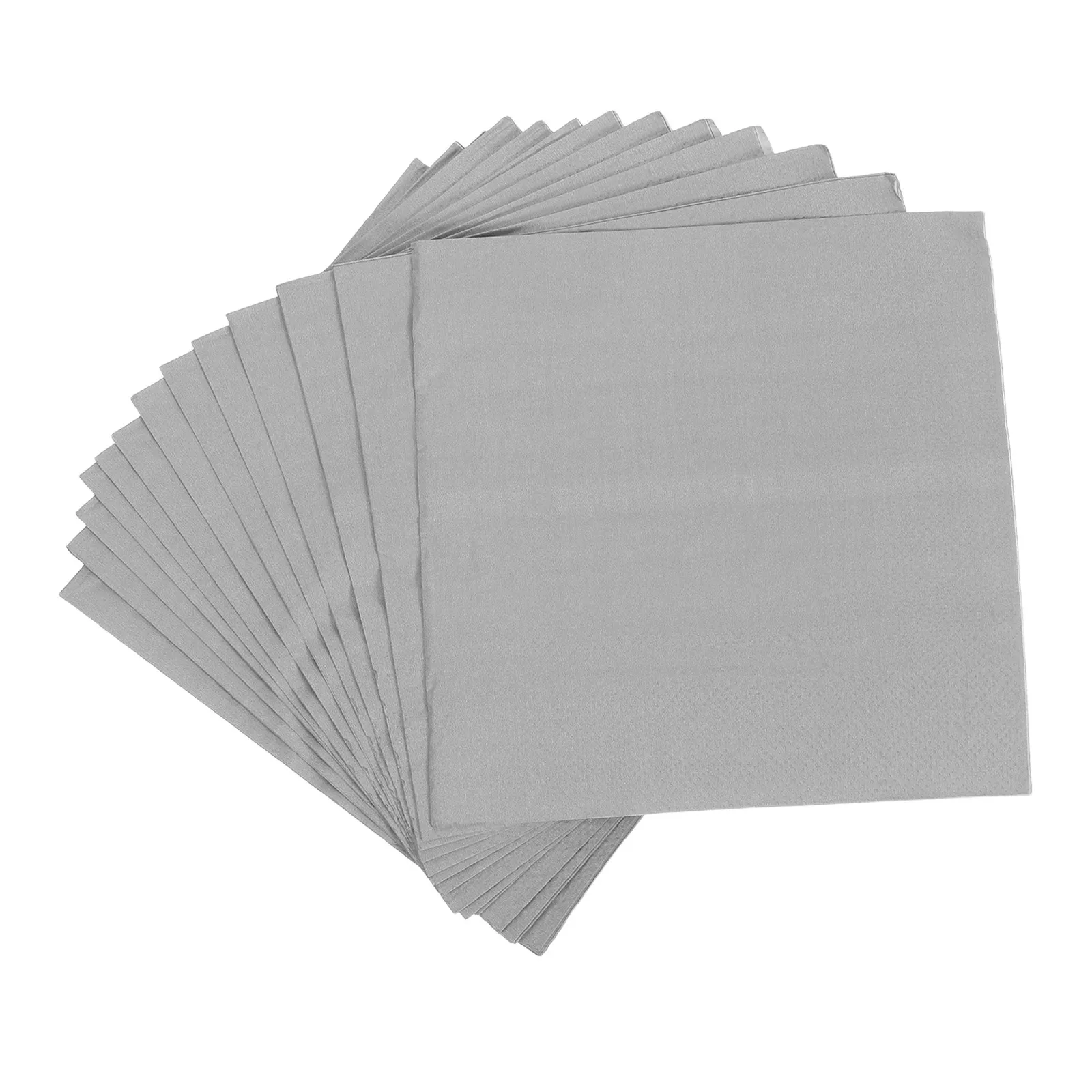 60Pcs Disposable Napkins for Party Silver Decorative Paper Napkins Dinner Beverage Spill Proof Absorbent Double Layer Square