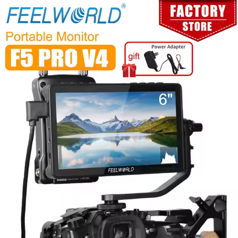 FEELWORLD F5 Pro V4 6 Inch on DSLR Camera Field Monitor Touch Screen 3D LUT FHD1920 1080 4K HDMI Video Focus Assist for Gimbal