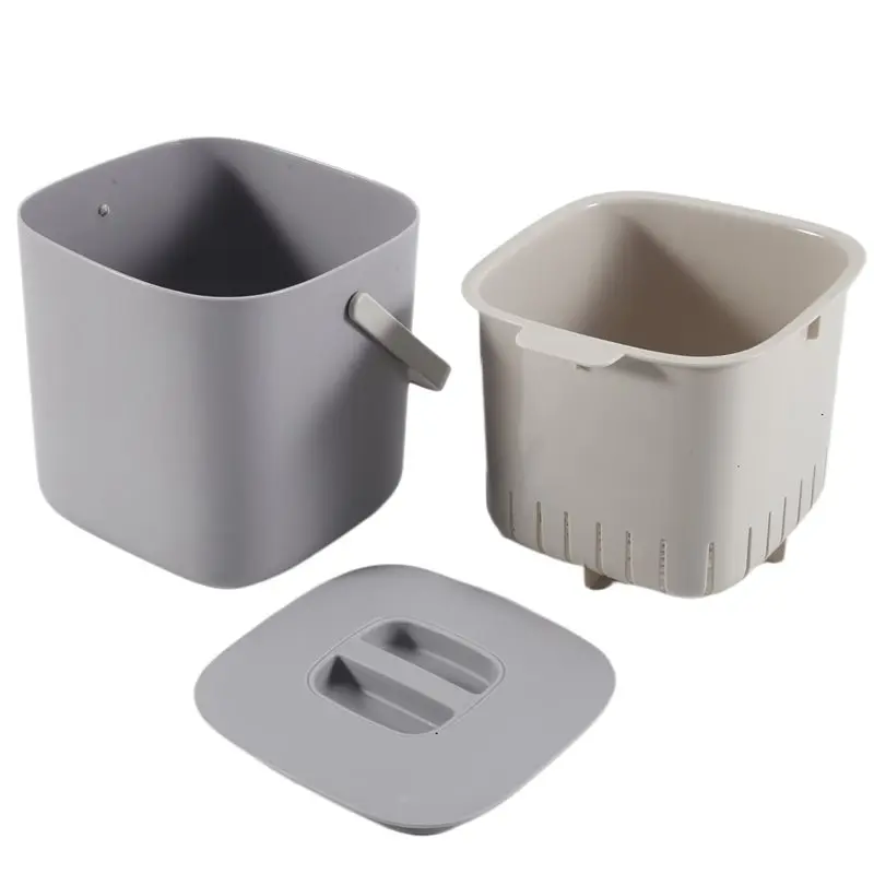 

Пластиковый контейнер для пищевых отходов A92P с дренажем, органайзер для мусора, аксессуары и инструменты для кухни